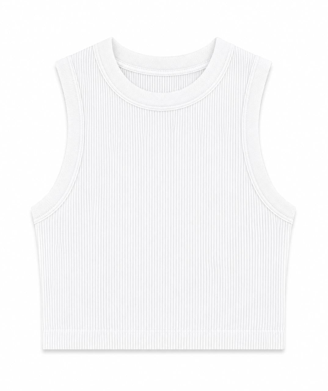 WHITE RIB TOP