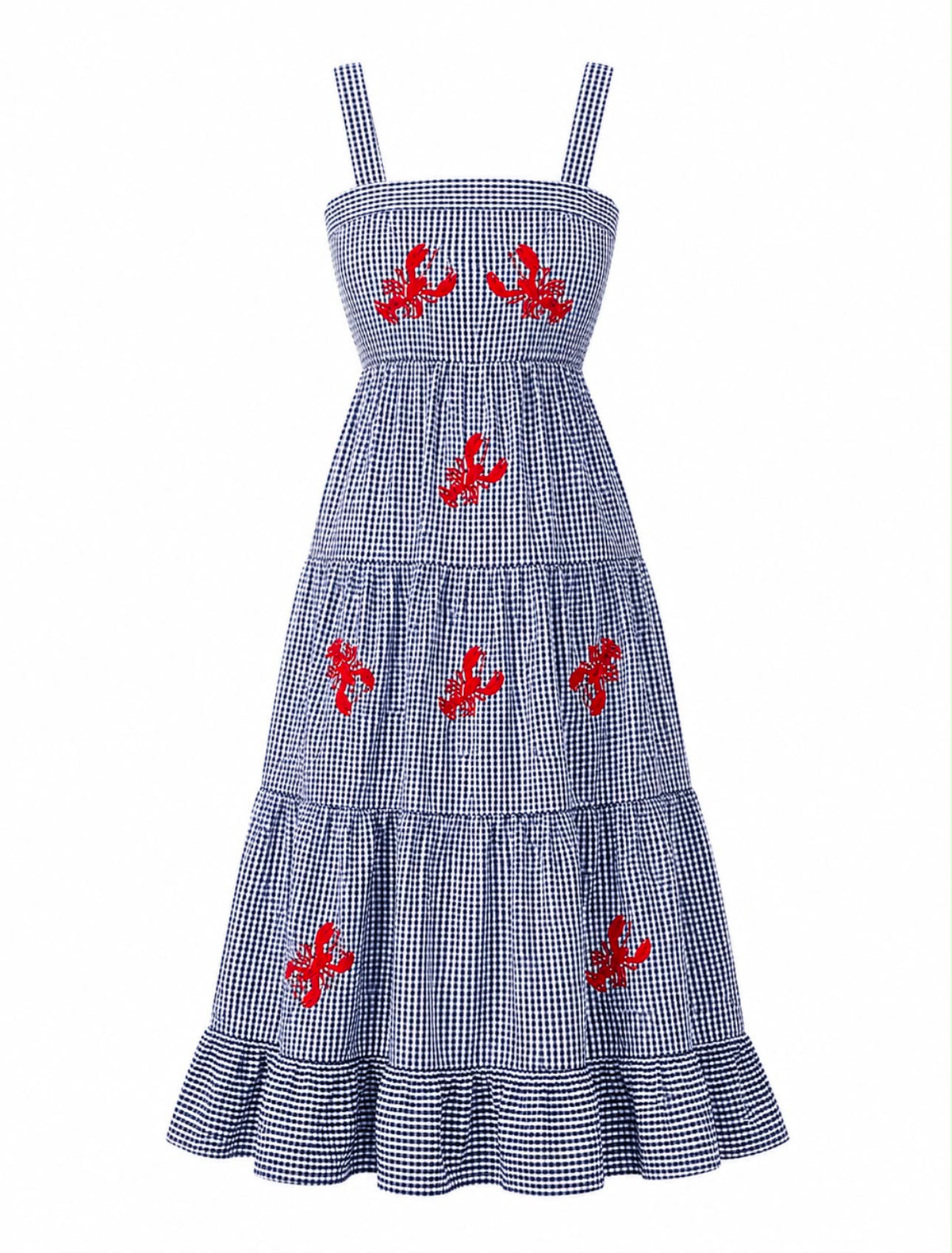 LOBSTER GINGHAM DRESS