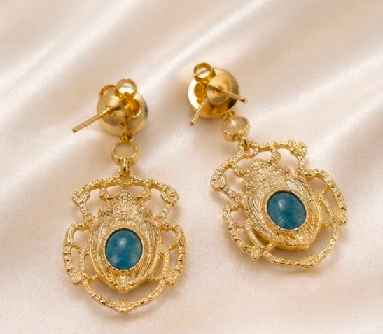 ARETES ESCARABAJO GOLD