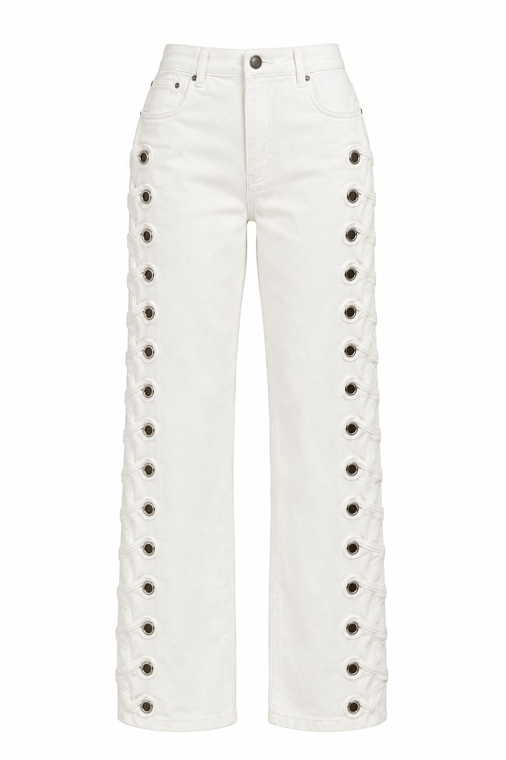 IVORY EYELET DENIM