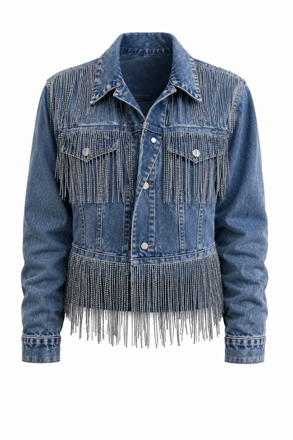SPARKLE FRINGE DENIM
