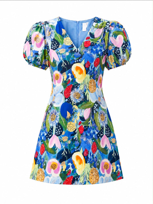 BLUE GARDEN DRESS