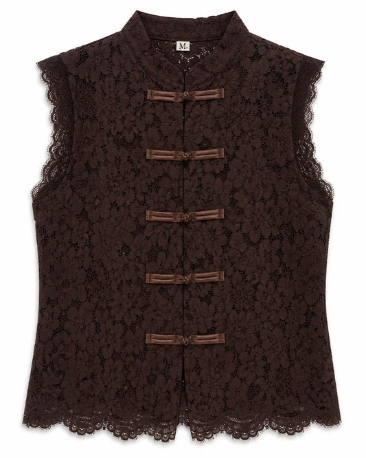 MOCHA LACE TOP