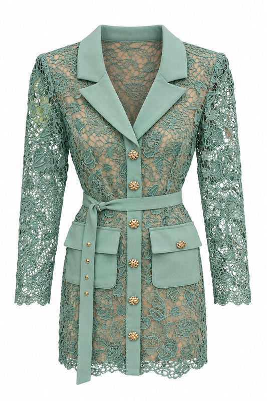 LACE UTILITY MINI DRESS