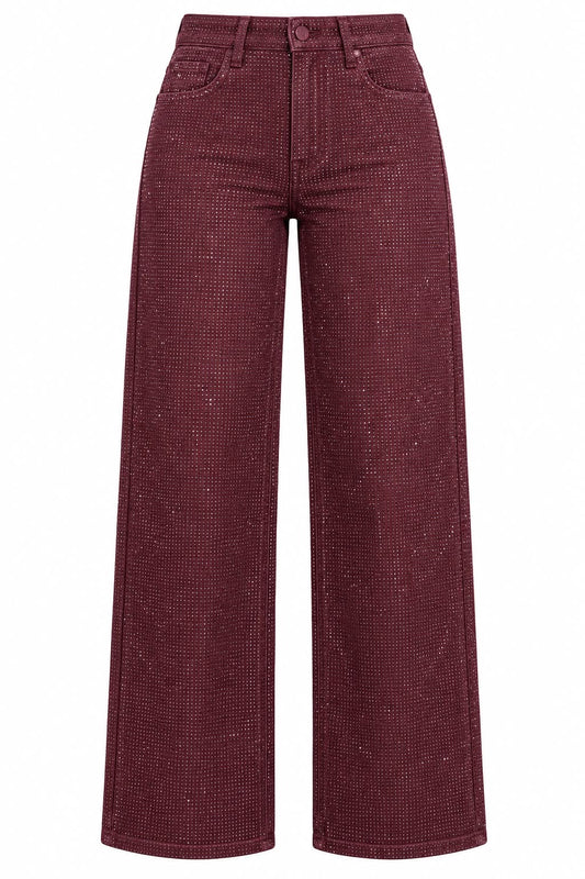 BURGUNDY SHINE JEANS