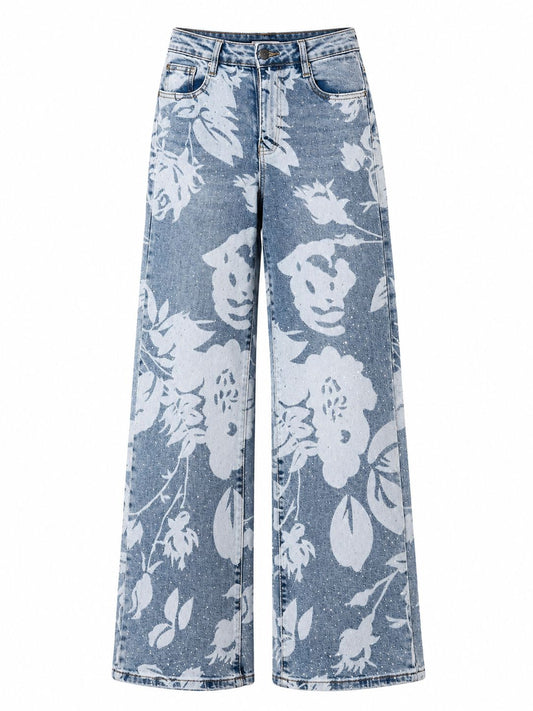 WHITE BLOOM JEANS