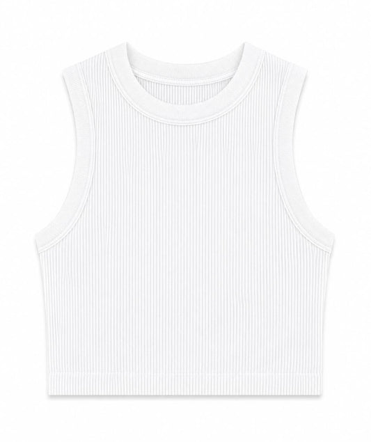 WHITE RIB TOP