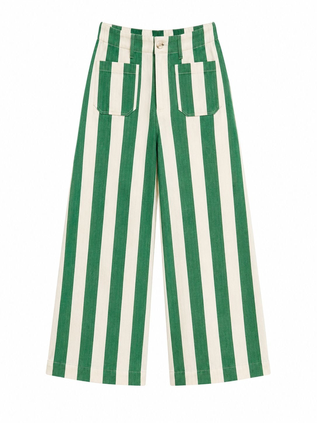GREEN STRIPE PANTS