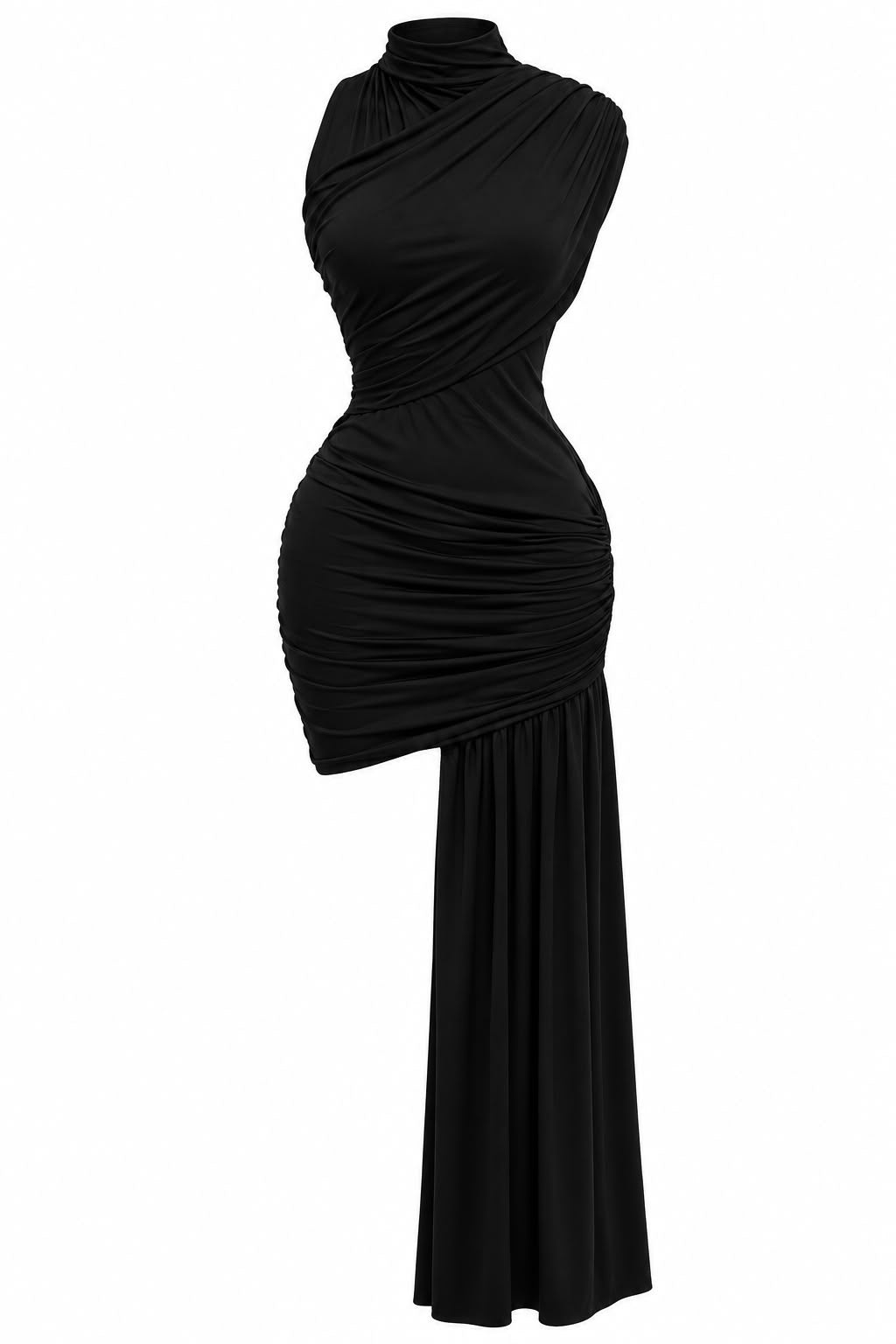GLAM DRAPED DRESS