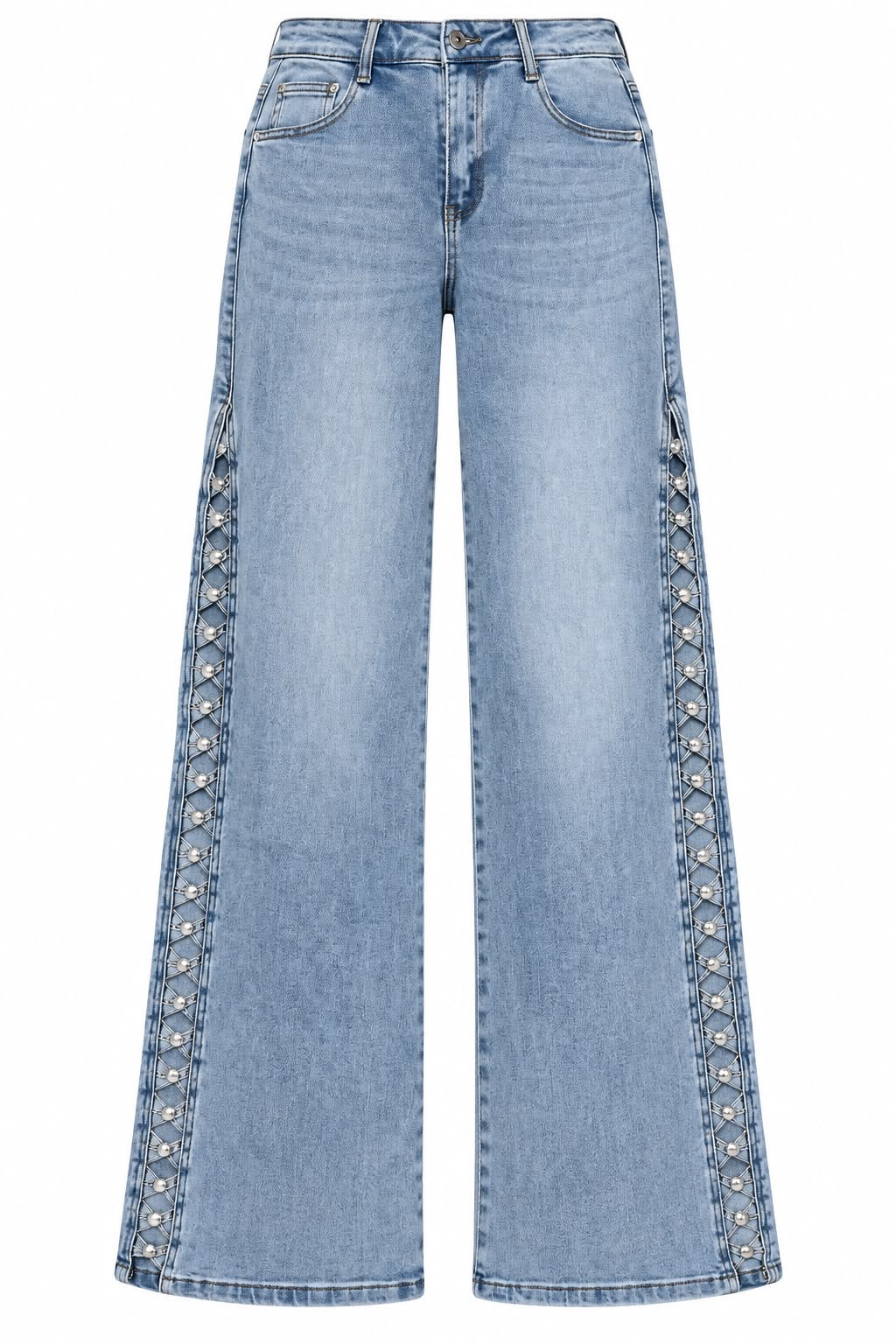 CRYSTAL SIDE DETAIL JEANS