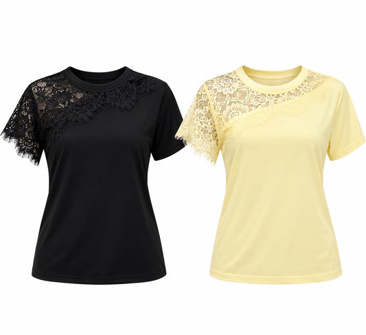 CHIC LACE SLEEVE TOP