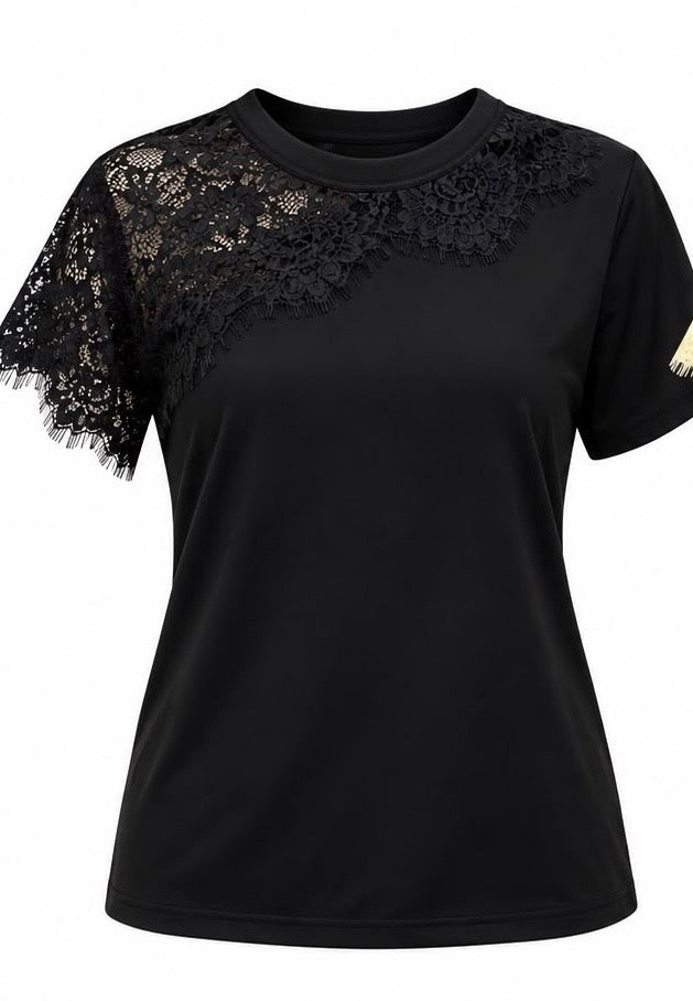 CHIC LACE SLEEVE TOP