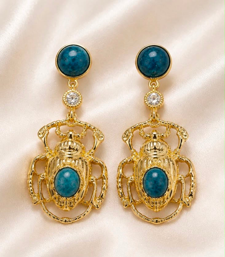 ARETES ESCARABAJO GOLD