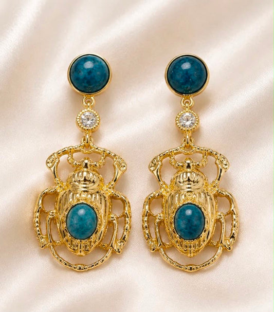 ARETES ESCARABAJO GOLD