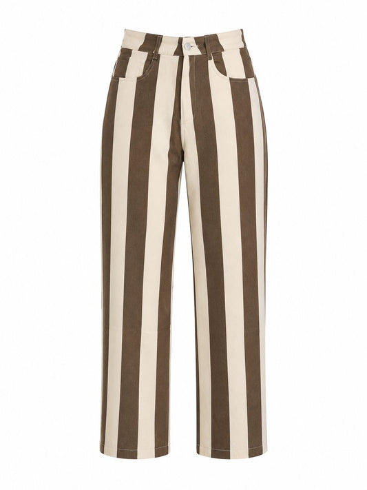 MOCHA STRIPE PANTS
