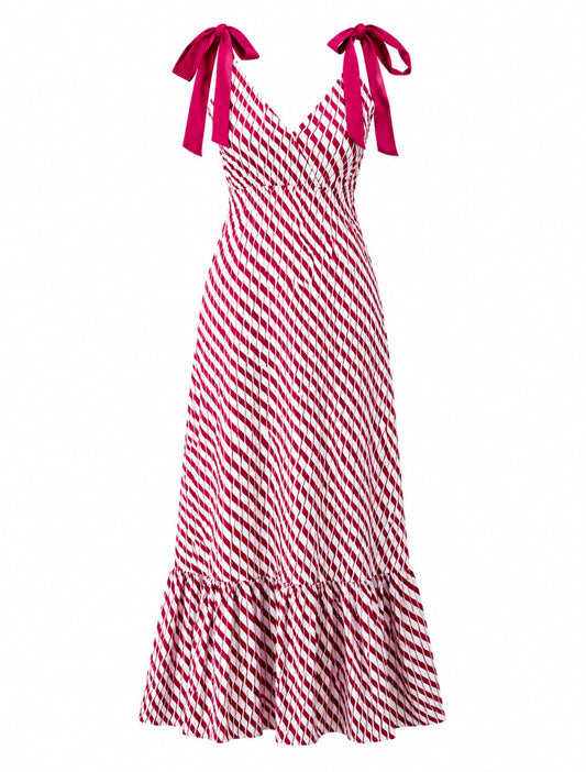 BERRY STRIPE DRESS