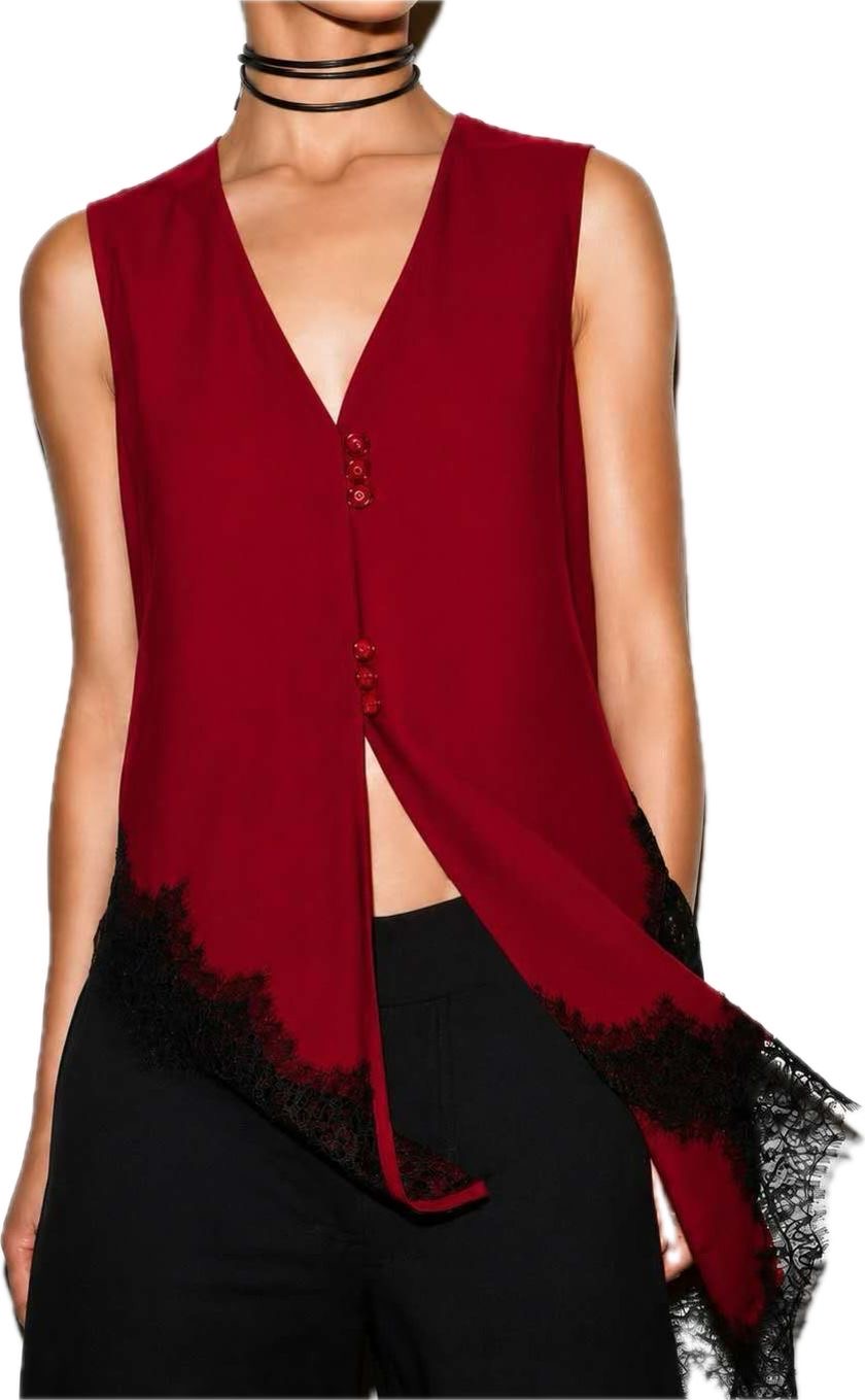 WINE LACE BLOUSE