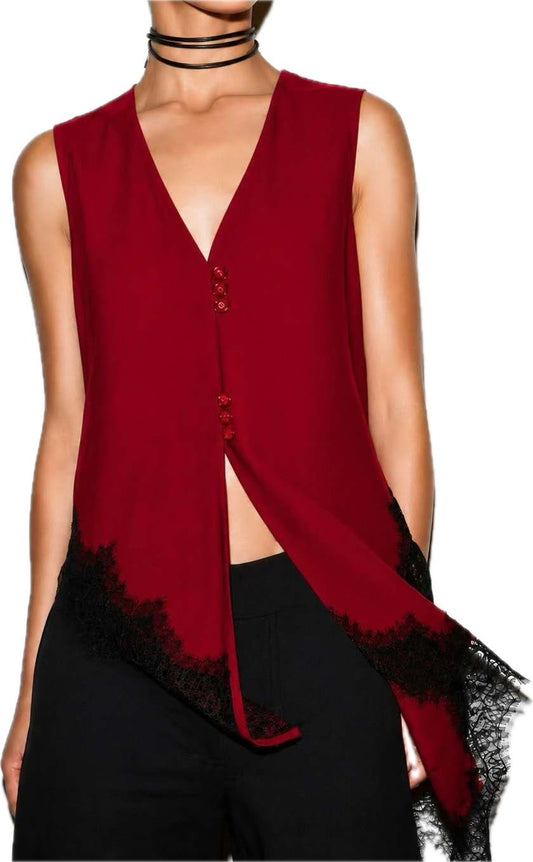 WINE LACE BLOUSE