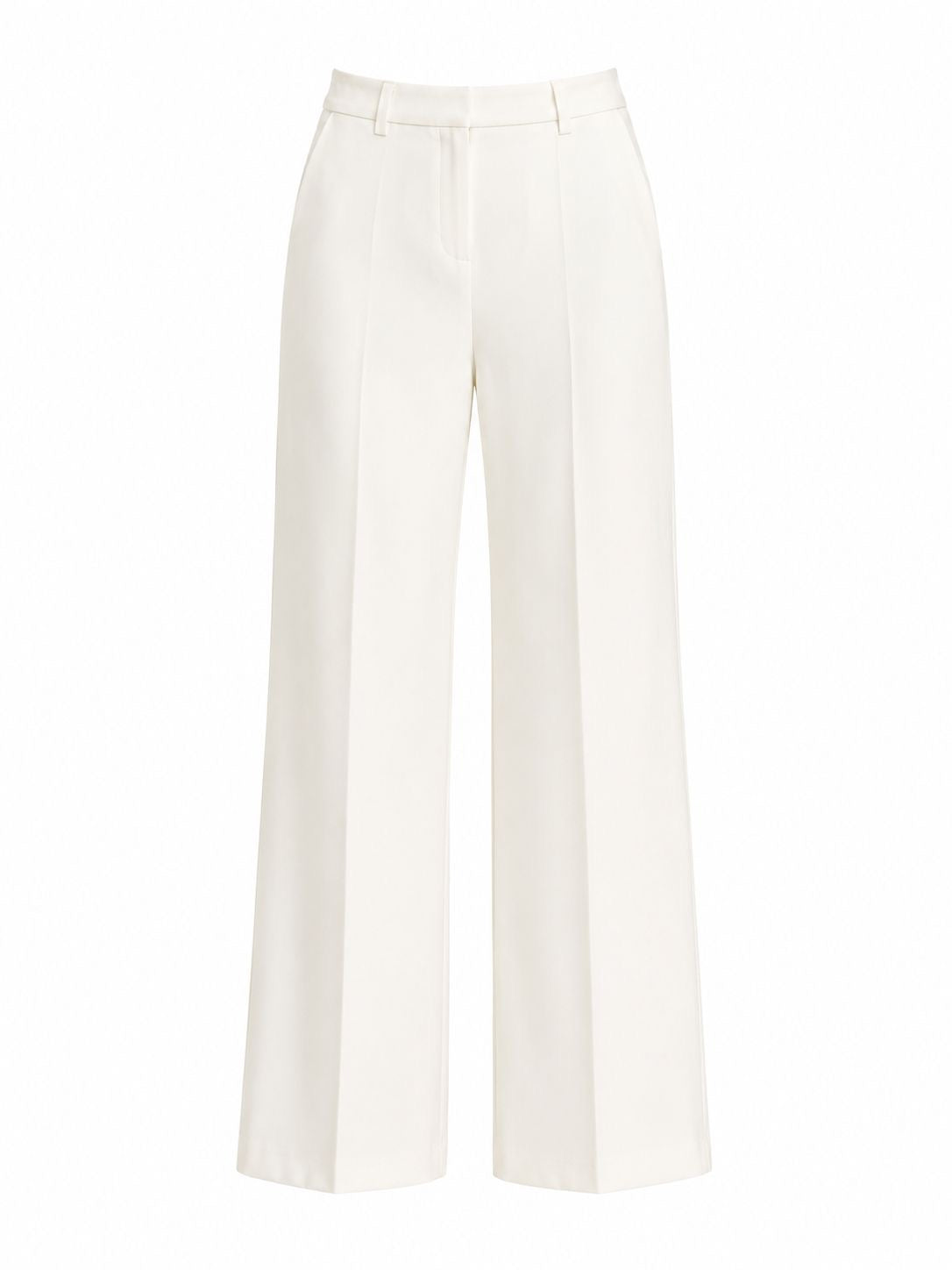 IVORY WIDE-LEG TROUSERS