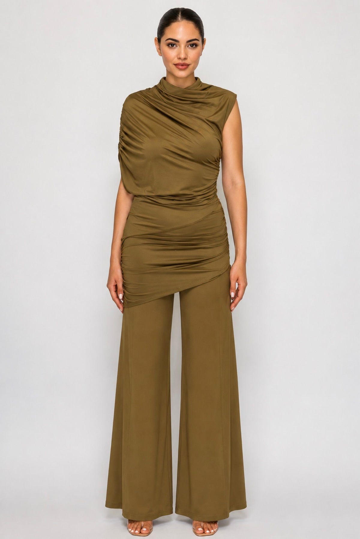 OLIVE RUCHED SET