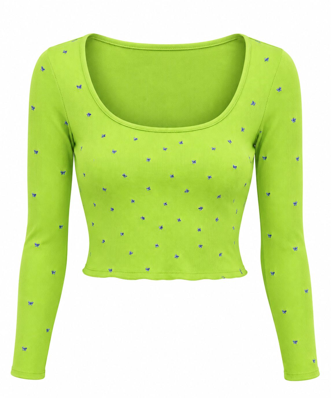 LIME BUTTERFLY TOP
