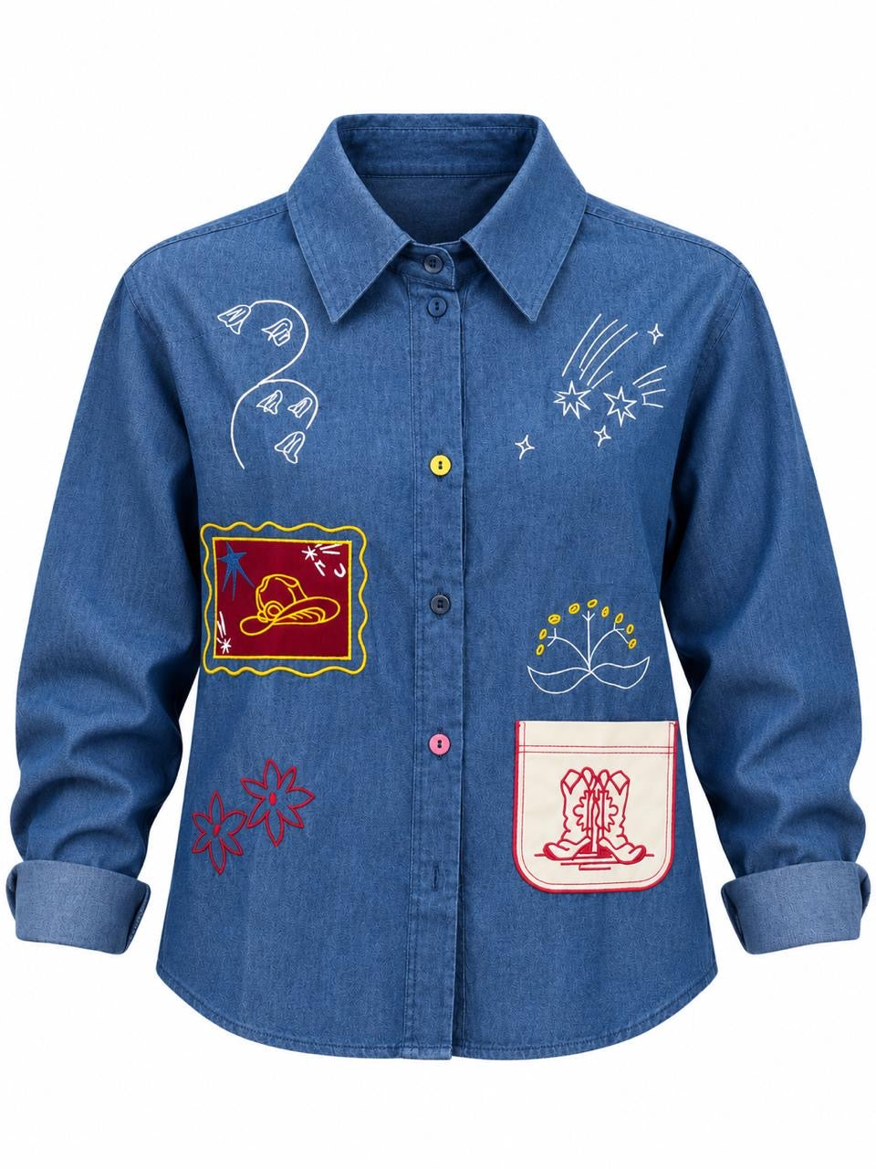 WESTERN DENIM TOP