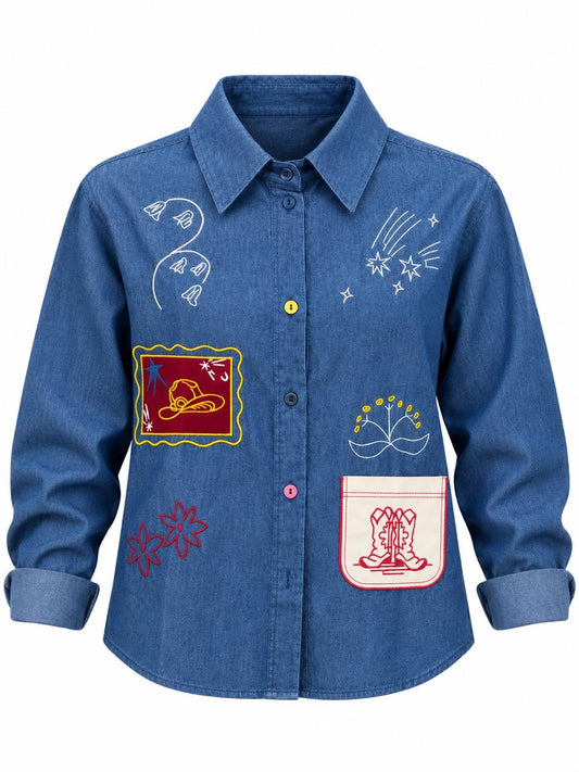 WESTERN DENIM TOP