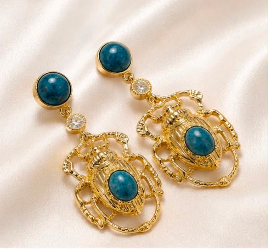 ARETES ESCARABAJO GOLD