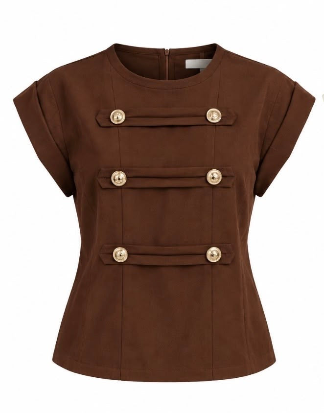 MILITARY CHIC TOP