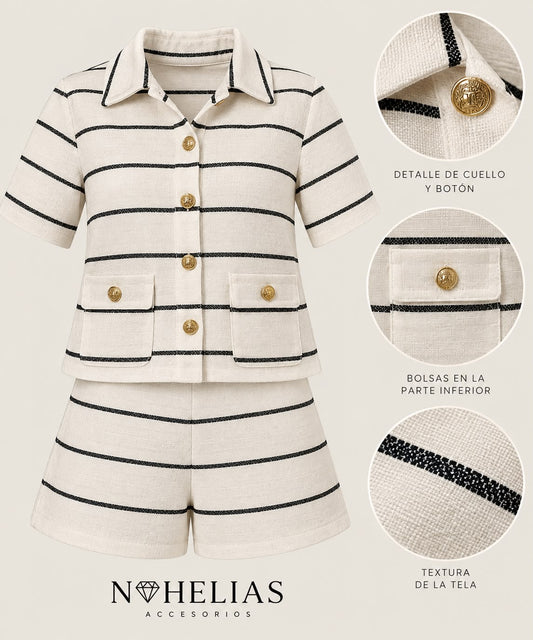 IVORY STRIPE SET